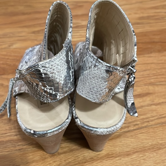 Paul green chunky heel peep toe sling back zipper sandals/heels/booties sz 7 - Picture 3 of 13